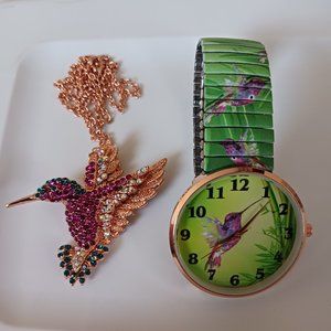 Strada watch and Hummingbird necklace